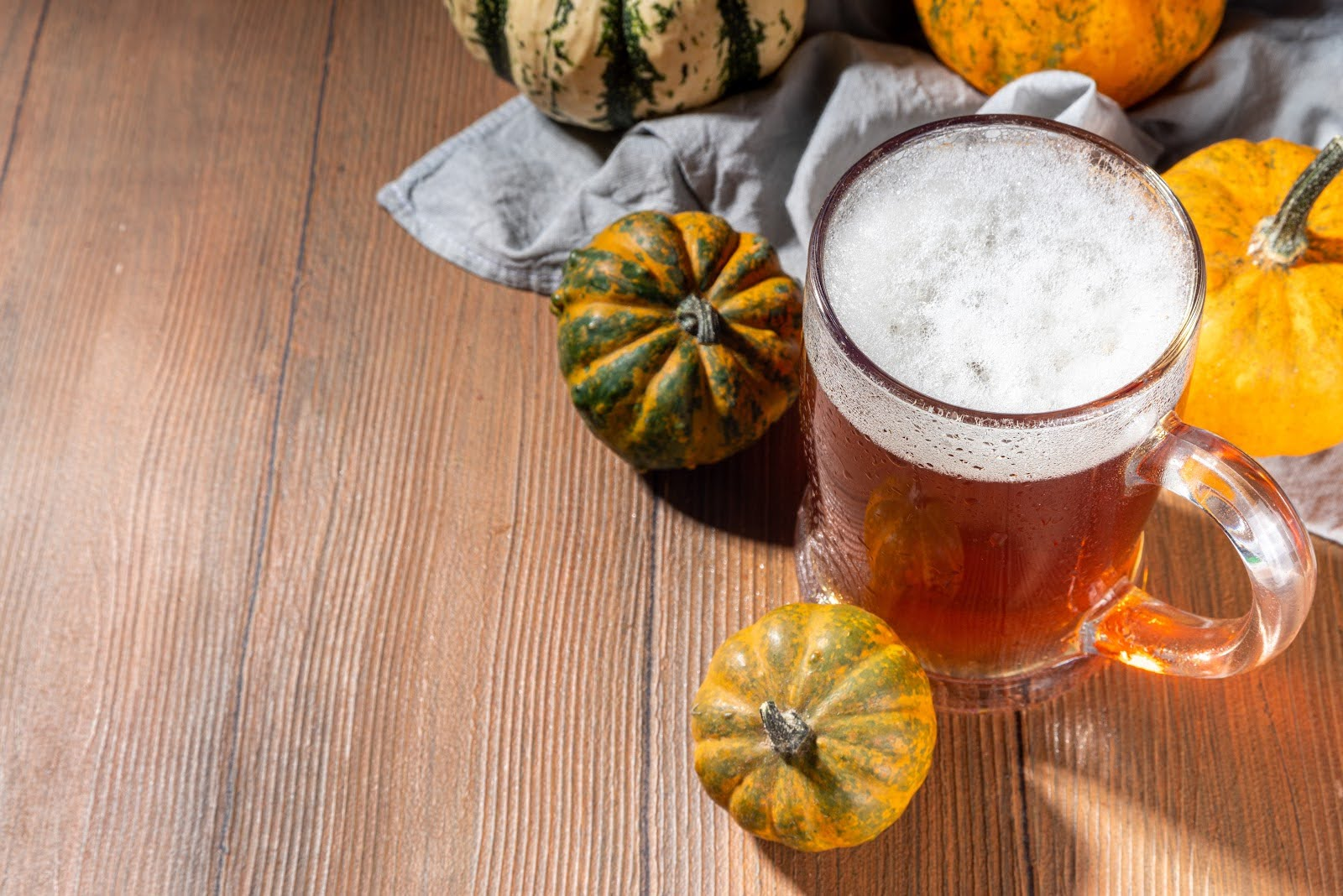 A pint of pumpkin beer.