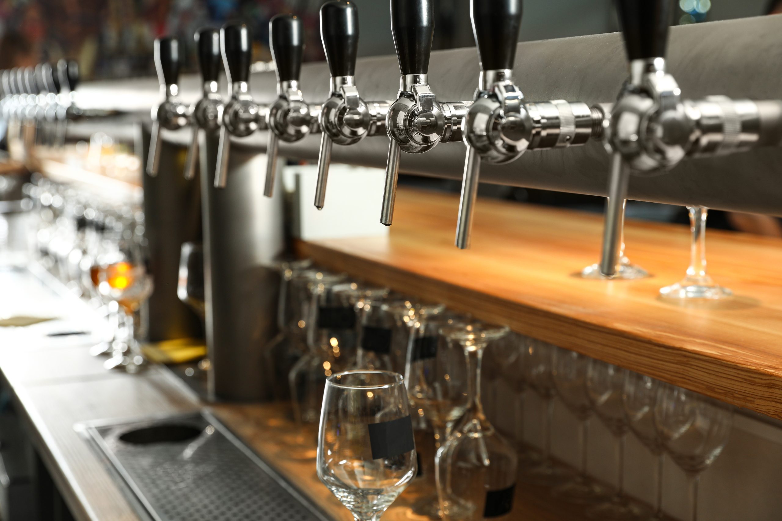 sparkling wine on tap